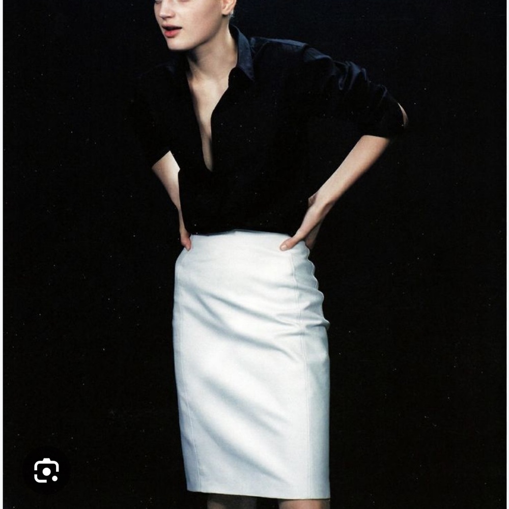 Jil Sander White Pencil Skirt Sz 38